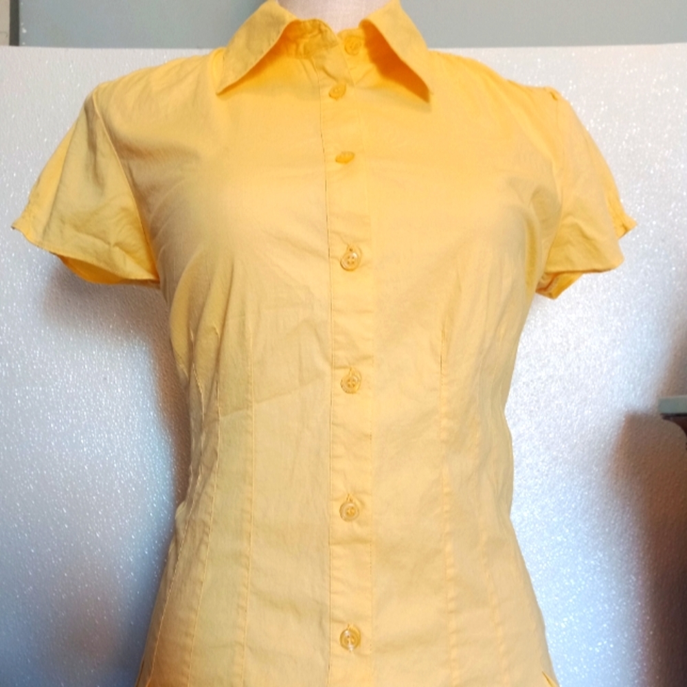 Claude Brown Yellow Blouse